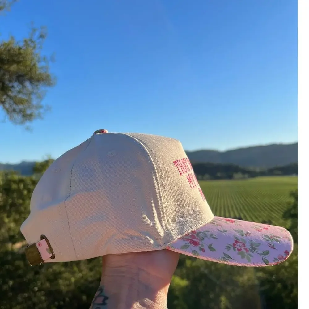 That Sounds Like My Husband's Problem Embroidered Floral Baseball Cap